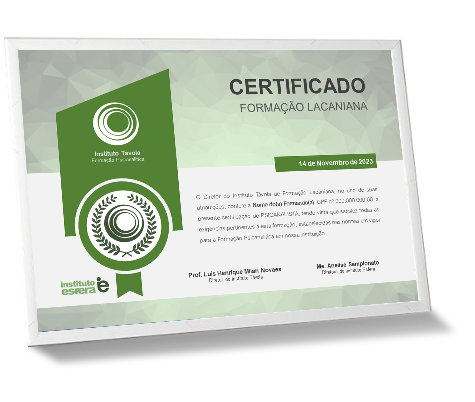 Modelo Certificado site